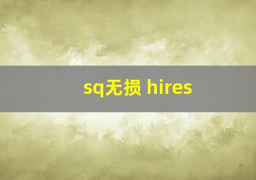 sq无损 hires